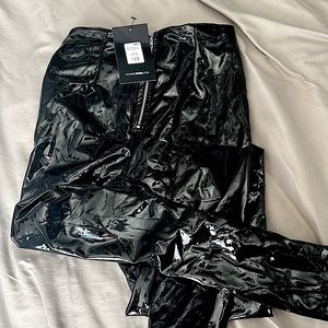 Latex jeggings xs fashion nova